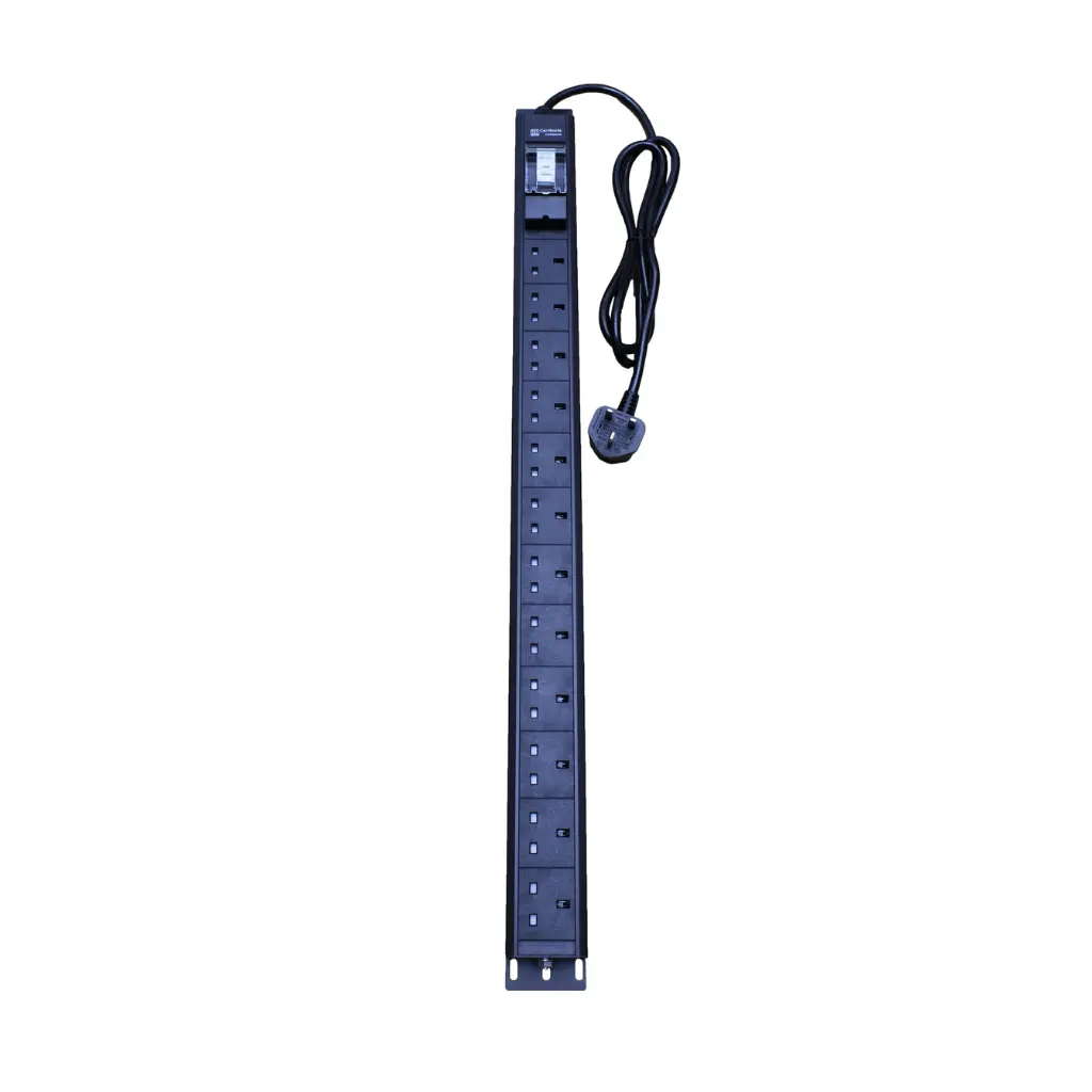 [CP-12x3PIN-16A] CentRacks 12 Gang 13A PDU with 16A DP MCB