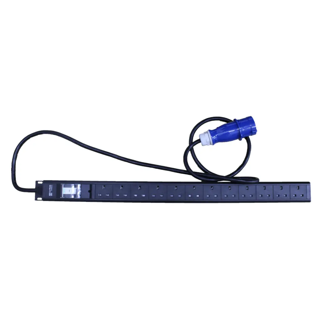[CP-12x3PIN-32A] CentRacks 12 Gang 13A PDU with 32A DP MCB