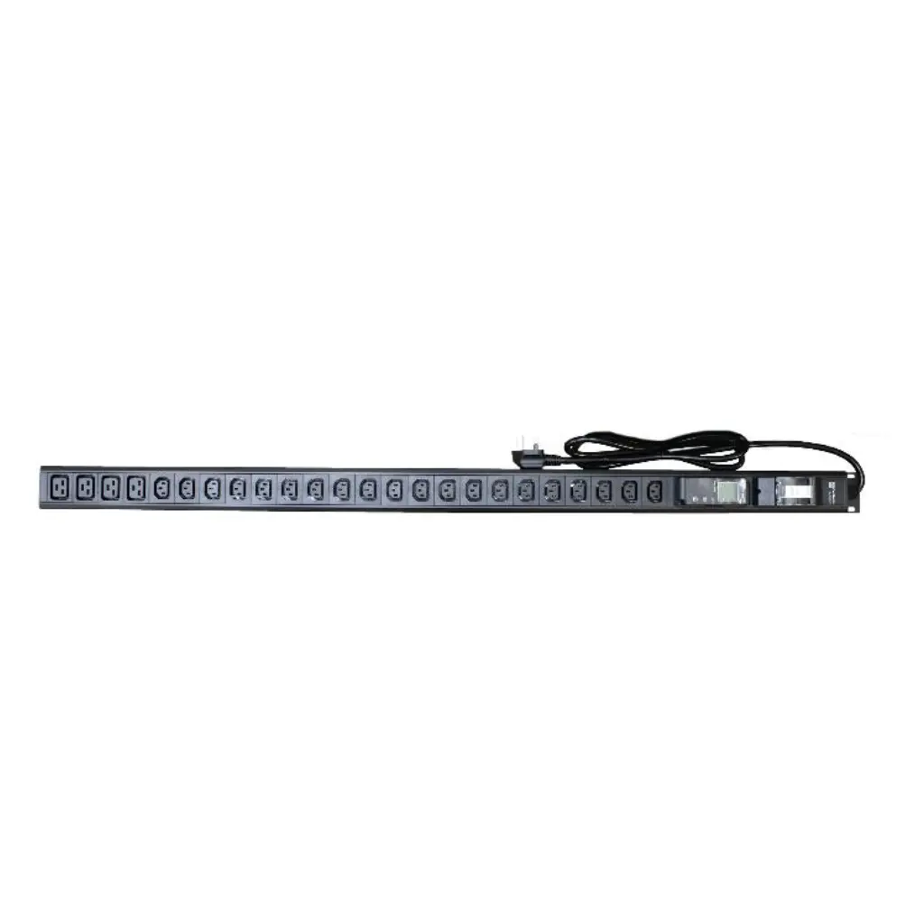 [CP-20xC13-4xC19-16A-VM] CentRacks 20 Gang 10A PDU with 16A DP MCB c/w AMP&VOLT Meter